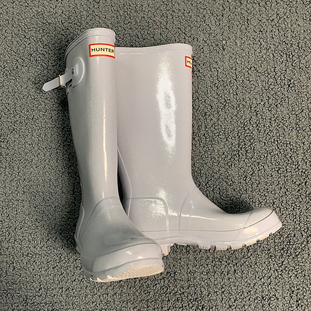Blue sparkle Hunter rain boots!!